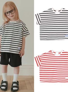 Bien a Bien韩国正品童装 儿童休闲宽松短袖T恤 haha童装