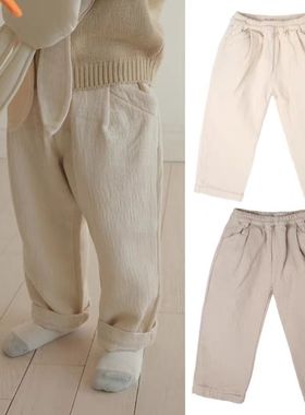 Bien a Bien韩国正品童装 休闲软糯气质长裤 haha童装