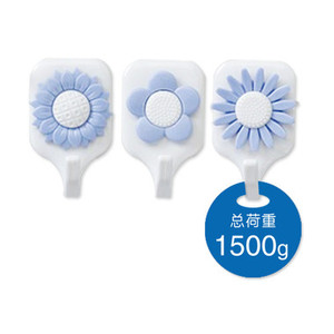 茶花 强力粘钩 厨房浴室门后挂钩单钩正品塑料制品 3只装2920