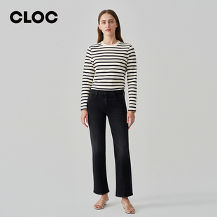 DENIM中腰直筒拉链门襟牛仔裤 MOTHER 女修身 10807 SPF 1611 新品