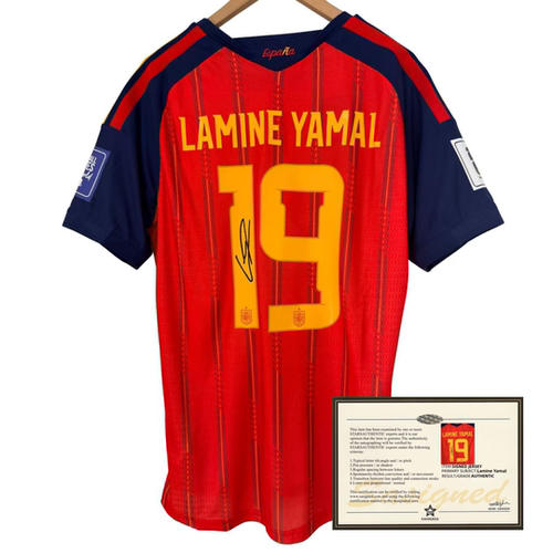 26 Yamal Spain jersey football printed signature shirt