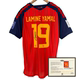 Yamal printed Spain jersey football signature shirt