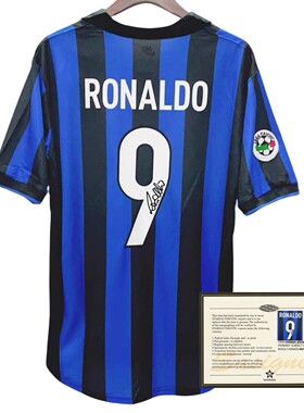 9899 inter  Ronaldo football printed signed  jersey shirt