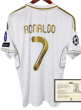11-12 Madrid Ronaldo football jersey printed signature shirt