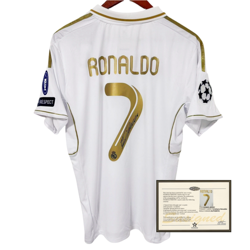 11-12 Madrid Ronaldo football jersey printed signature shirt