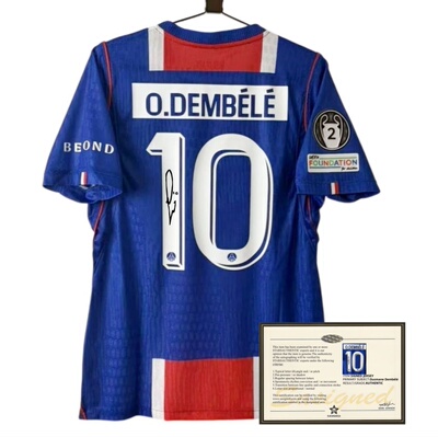 2627 Paris Dembele football jersey printed signature shirt