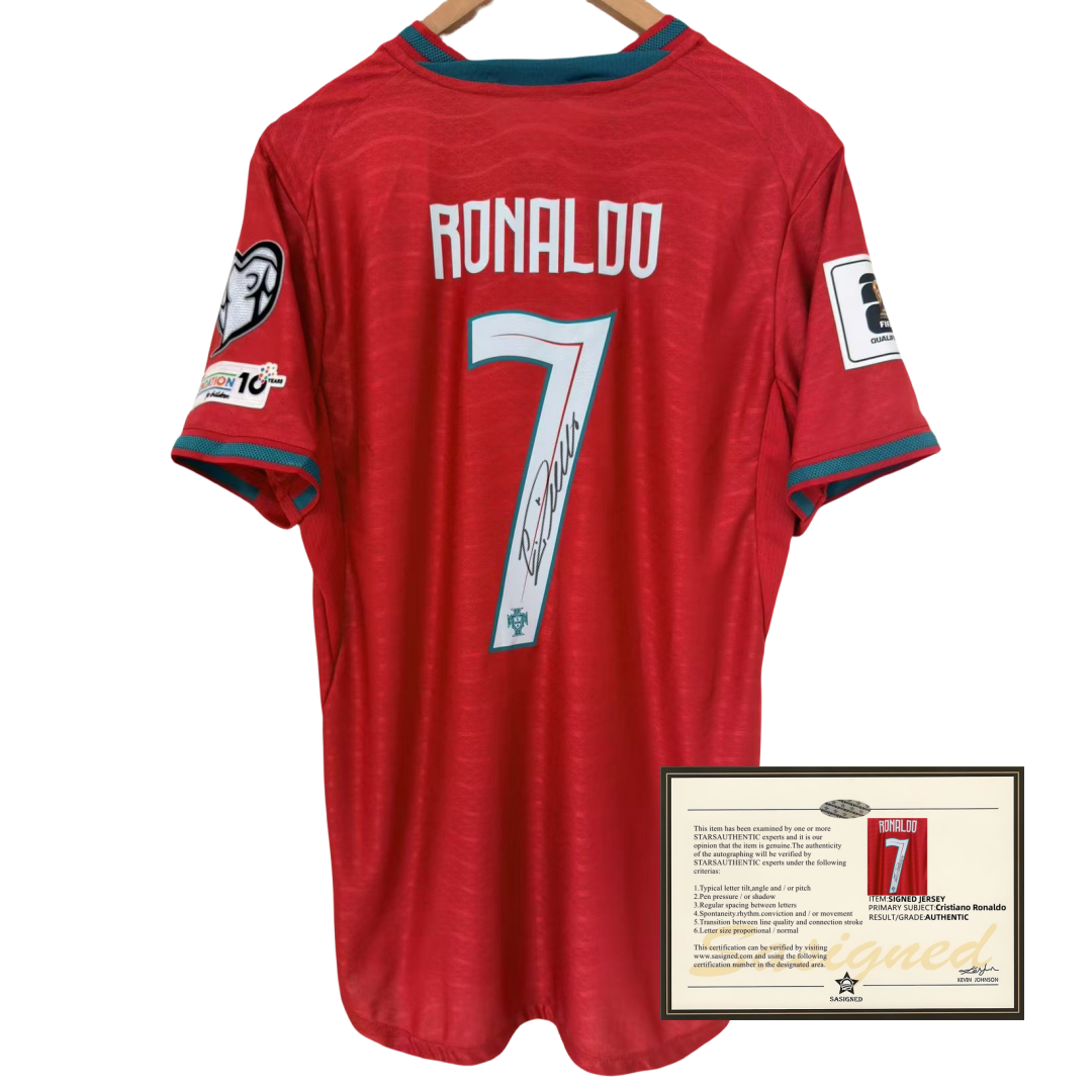 26 Portuguese Ronaldo football printed signed  jersey shirt