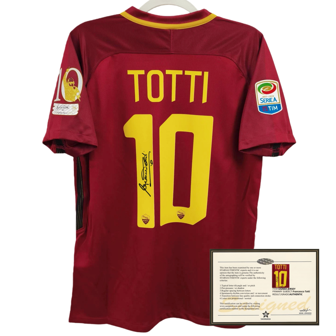 1718 Roma Totti  football printed signed  jersey shirt图片