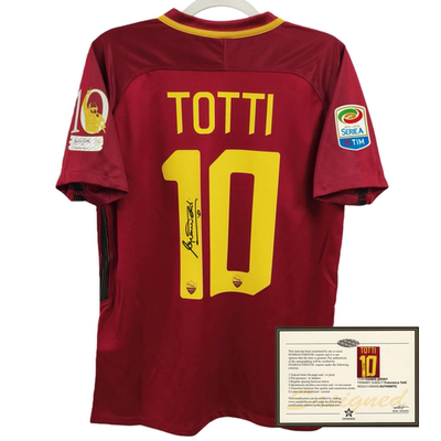 1718 Roma Totti  football printed signed  jersey shirt
