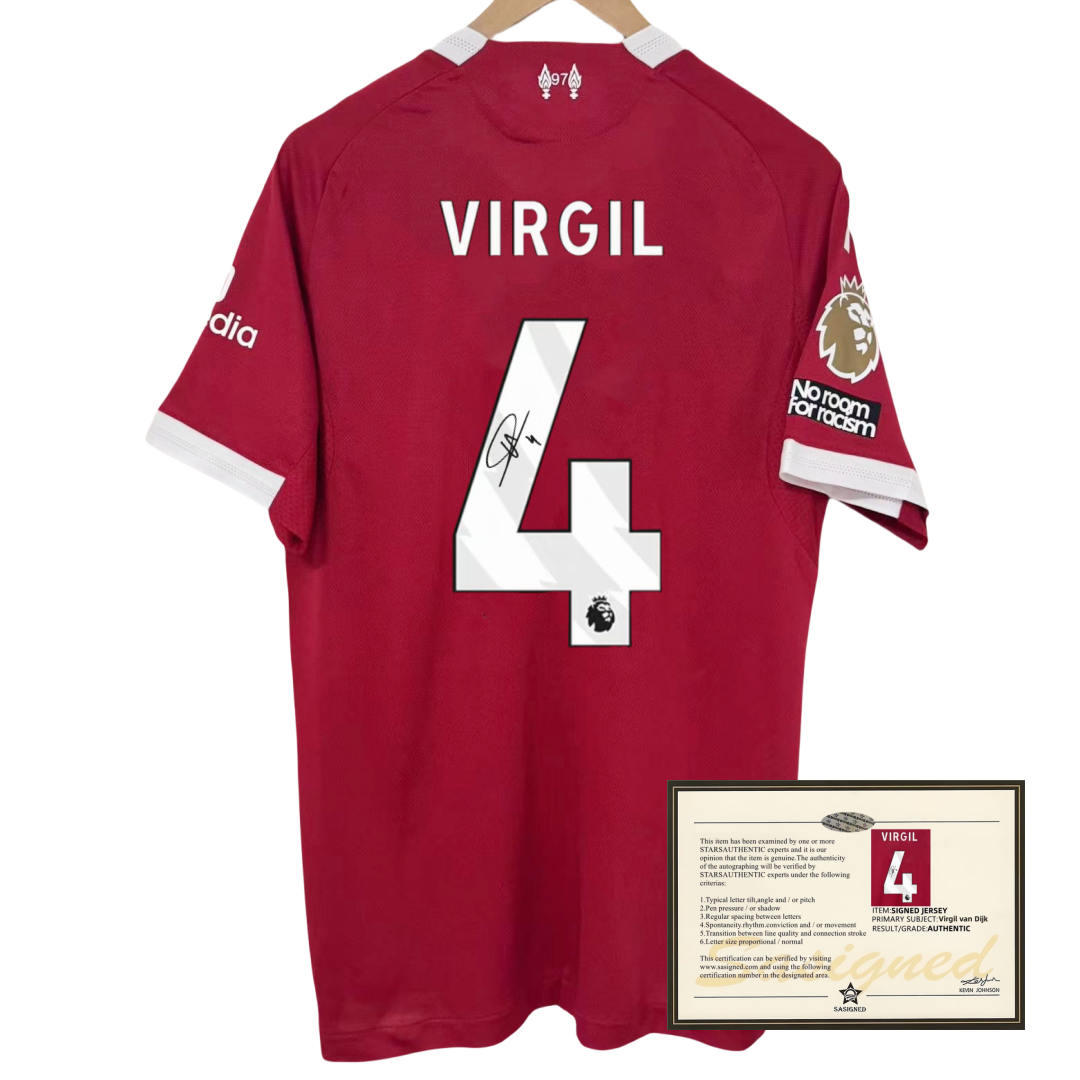 25-26 LFC Virgil soccer shirt jersey printed signature