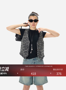 HONORE古月 Citypop怀旧炒砂自带安全裤牛仔半裙短裤