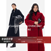 HONORE古月 羊毛毛呢双排扣宽松落肩大衣 1O1801 限量MM家 经典