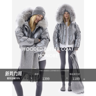 派克羽绒服 真毛领三星95绒工装 HONORE古月 原创重工