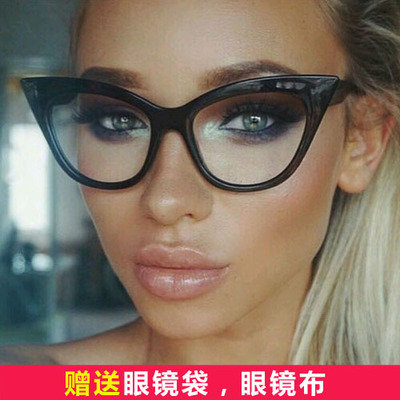 猫眼时尚可配近视学院风框架镜