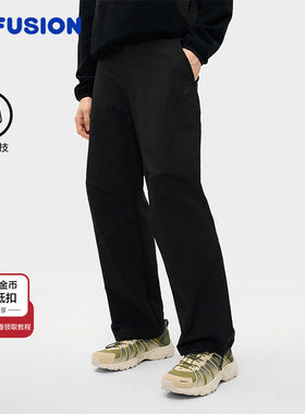 章昊同款FILA FUSIONFila潮牌长裤男2026春季新款宽松加绒裤子女
