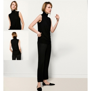 美貌~ A*UT高领无袖手工订珠片修身针织打底衫外穿背心 【宗逸】