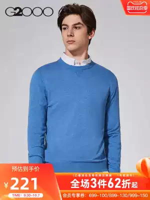 G2000 Men's Youth wear round neck pullover sweater men's long sleeve new slim sweater wear