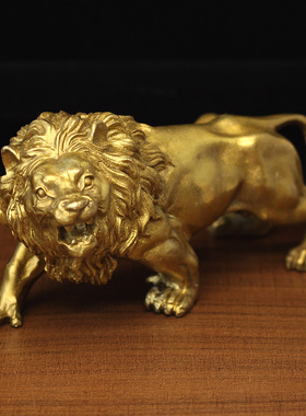 全铜狮子摆件铜狮子雄狮工艺品