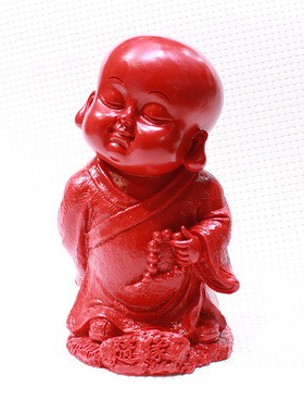 朱砂家居办公室随缘小和尚摆件