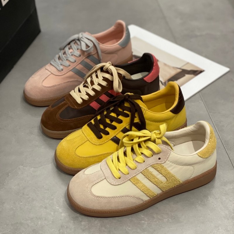 复古德训鞋女2026新款拼色系带时尚休闲鞋平底休闲运动鞋百搭板鞋,女鞋,时尚休闲鞋,淘宝优惠券,粉丝福利购,淘宝优惠卷