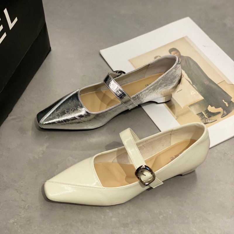 法式银色玛丽珍鞋女2026浅口方头一字扣单鞋软底扣带鞋时尚休闲鞋,女鞋,时尚休闲鞋,淘宝优惠券,粉丝福利购,淘宝优惠卷