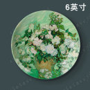 6英寸梵高油画瓷盘挂盘装 饰盘子墙坐盘摆盘陶瓷盘创意家居艺术盘