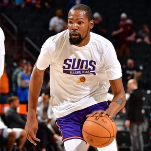 太阳杜兰特出场训练短袖T恤男 夏美式休闲保罗布克纯棉篮球运动衫