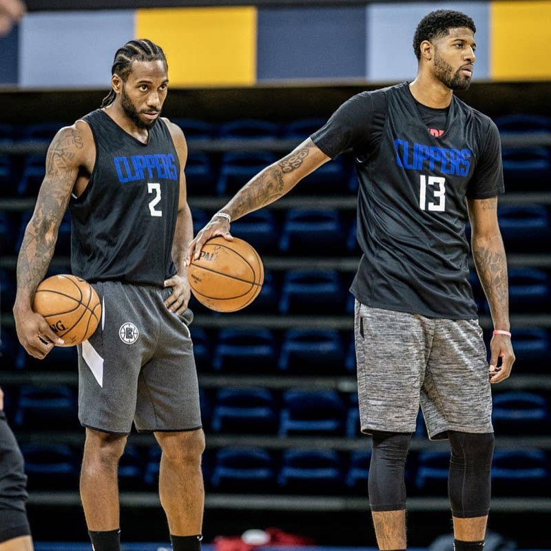 快船哈登伦纳德乔治篮球训练背心男速干球衣 美式运动短袖T恤宽松