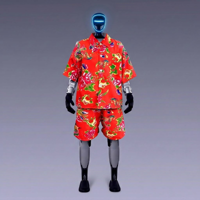 宇树机器人G1U2人形机器人演出服东北大花衬衫套装商业演出活动服