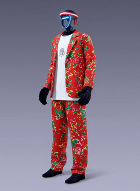 宇树G1U1机器人衣服人形机器人过年衣服头巾花棉袄套装喜庆演出服