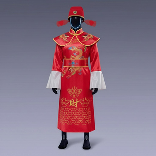 宇树G1智能人形机器人演出服春节新年财神爷衣服过年拜年服R1T1