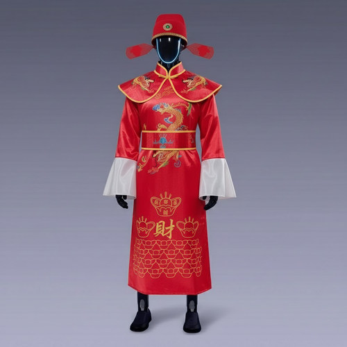 宇树G1智能人形机器人演出服春节新年财神爷衣服过年拜年服R1T1