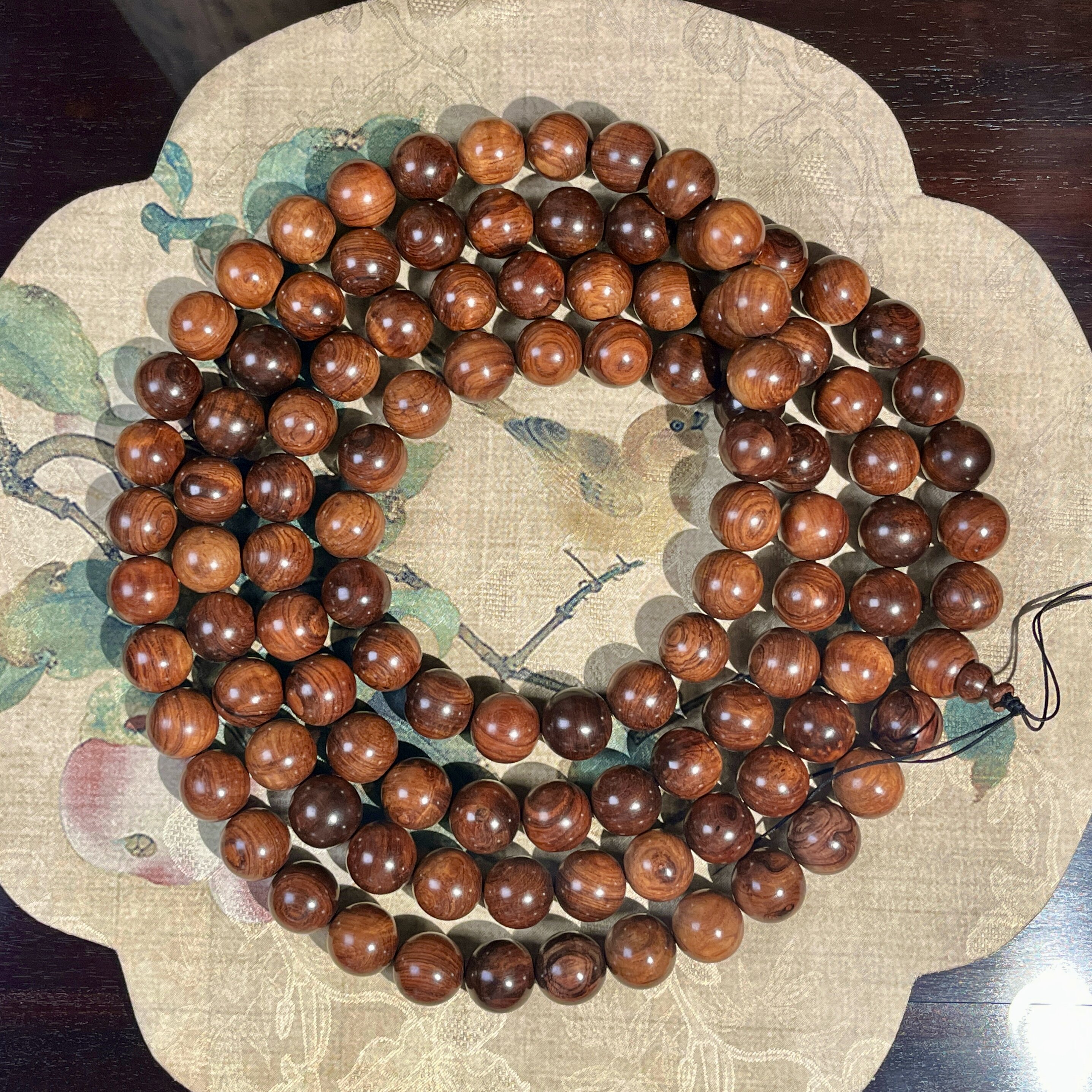 海南黄花梨（降香黄檀）油梨老料&middot;20mm108颗挂链