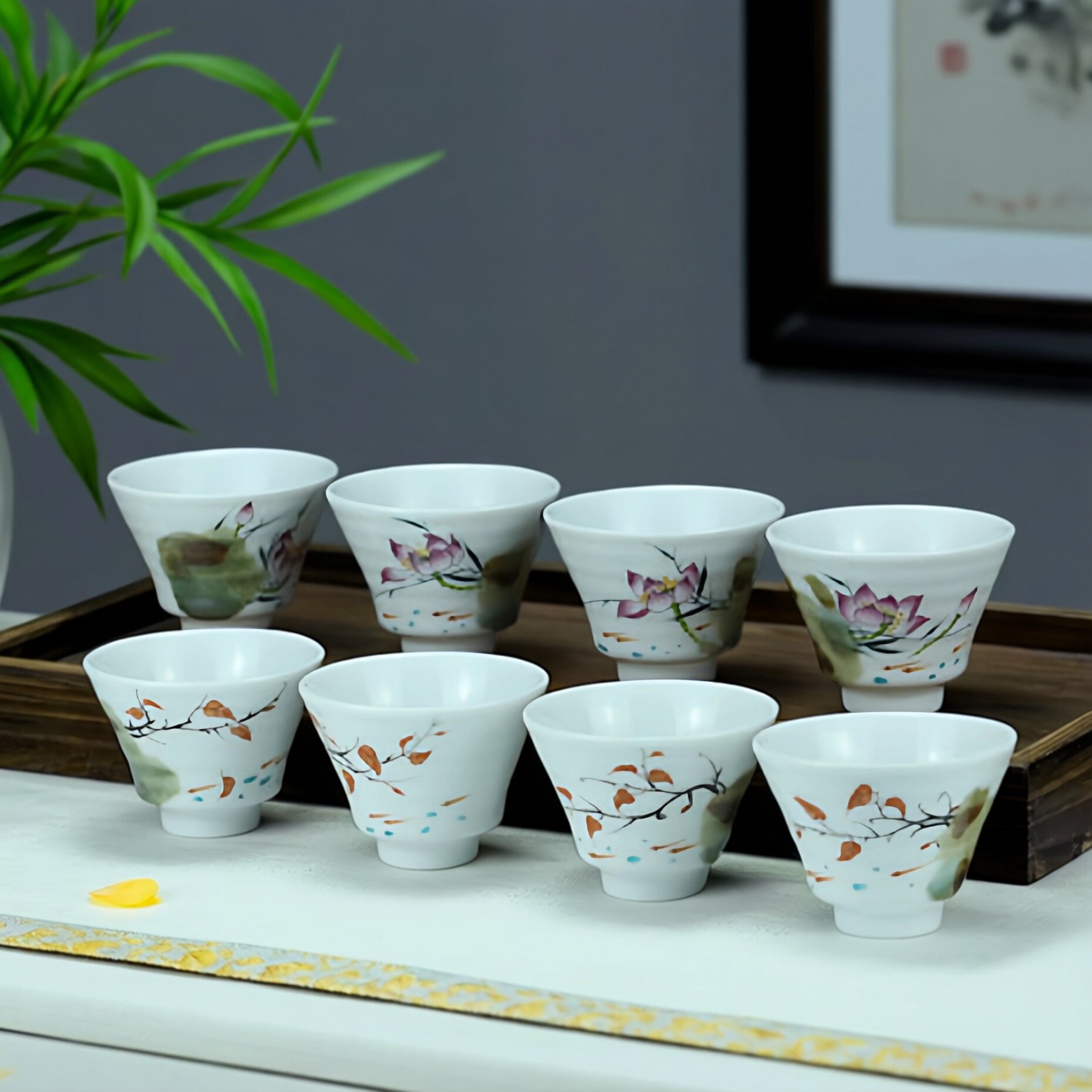 贵和祥陶瓷功夫茶杯手绘茶具