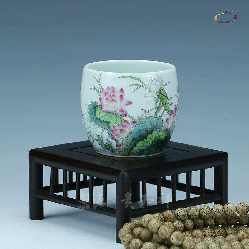 贵和祥限量陶瓷茶杯景德镇纯手工茶具杯限量珍藏品茗杯粉彩茶杯