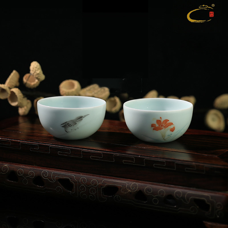 贵和祥京德珍藏粉彩个人杯景德镇手绘陶瓷功夫茶具茶杯品茗杯单杯