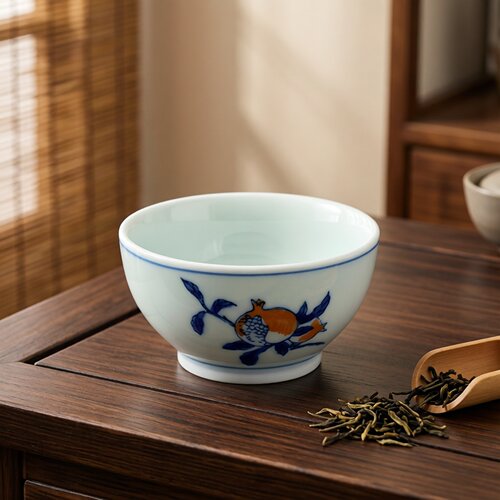 品茗杯小杯子斗彩京德青花瓷古典