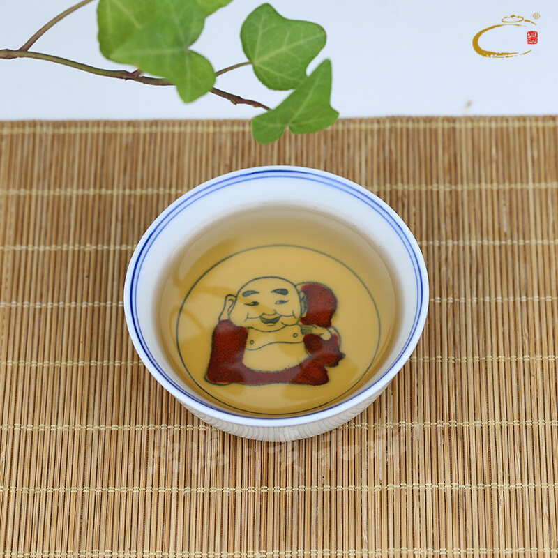 贵和祥正品手绘陶瓷主人 景德镇青花釉里红品茗杯茶杯专用大杯子