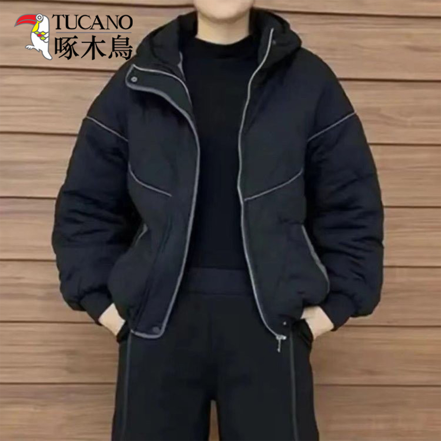 啄木鸟2025年秋冬新款时尚显瘦洋气加绒妈妈装中年女装洋气棉服