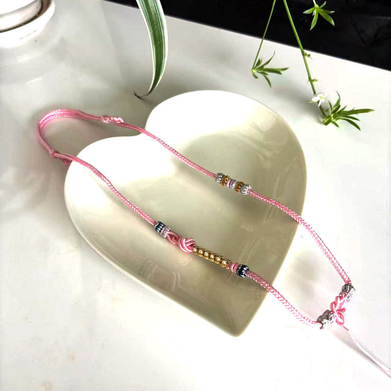 手工编织绳项链挂链不掉色小香风