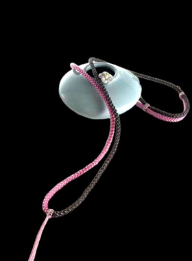 粉灰色挂绳手工编织菠萝绳毛衣吊链饰半成品流行简约不掉色抽拉式