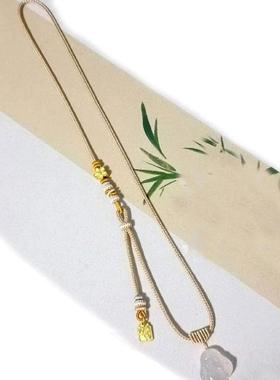 手工编织吊坠挂绳翡翠玉佩项链