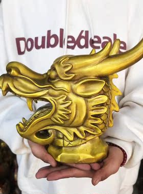 特价纯铜龙首工艺品摆件