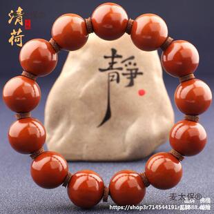 橄榄核手串男正圆光珠手工文玩橄榄核雕橄榄胡圆珠素珠手链麦
