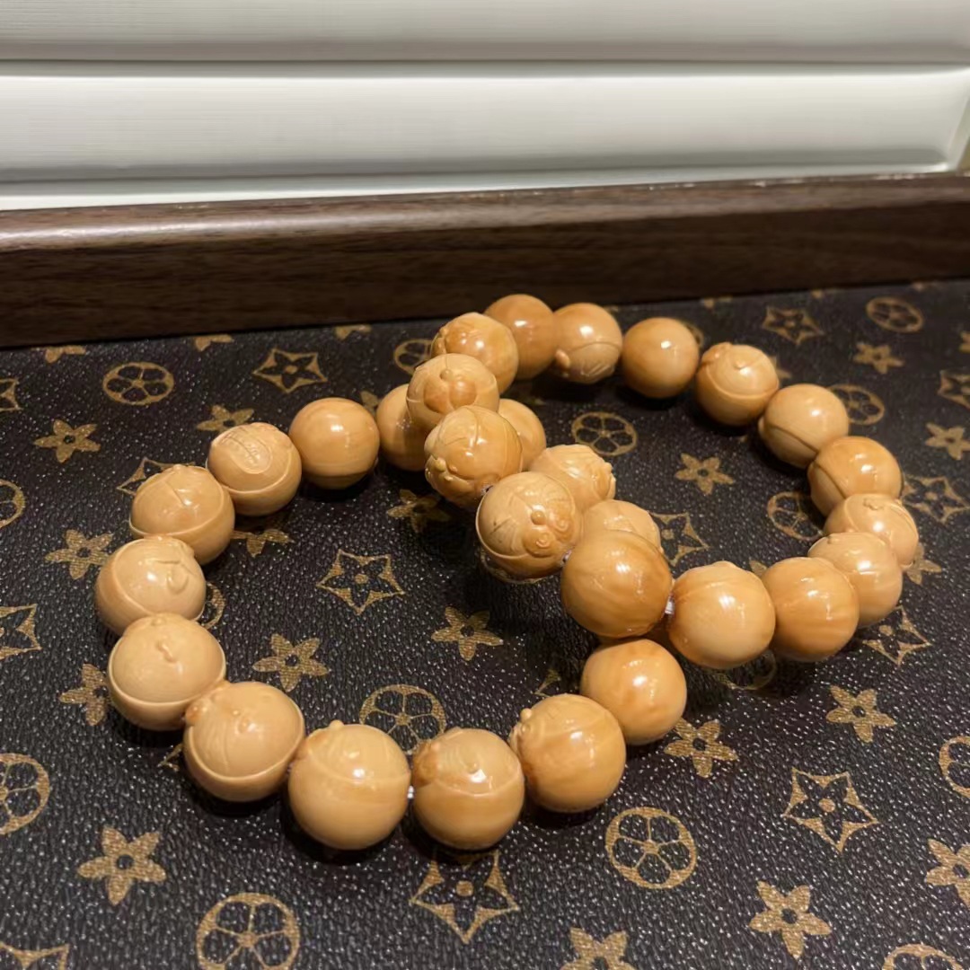 精工全品猴头叮当猫雕刻单圈手串土豪文玩佛珠男女品级核桃