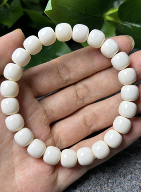 天然鹿角骨手串 极限弧归圆佛珠桶珠手链手串念珠珠猛犸骨象9*10m