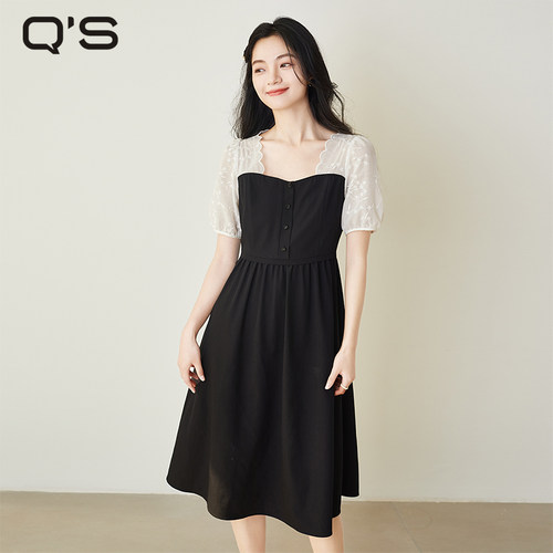QS秸熙假两件拼接连衣裙