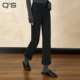 显瘦休闲裤 纯色通勤牛仔裤 QS秸熙春秋新款 九分烟管裤 商场同款