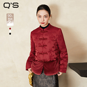 鹅绒羽绒服提花保暖外套 轻国风新中式 商场同款 秸熙2025冬新品