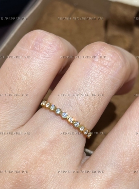 辣椒派 碎钻美闪感满钻排戒女 环保钛钢镀金排钻闭口女 精致细腻